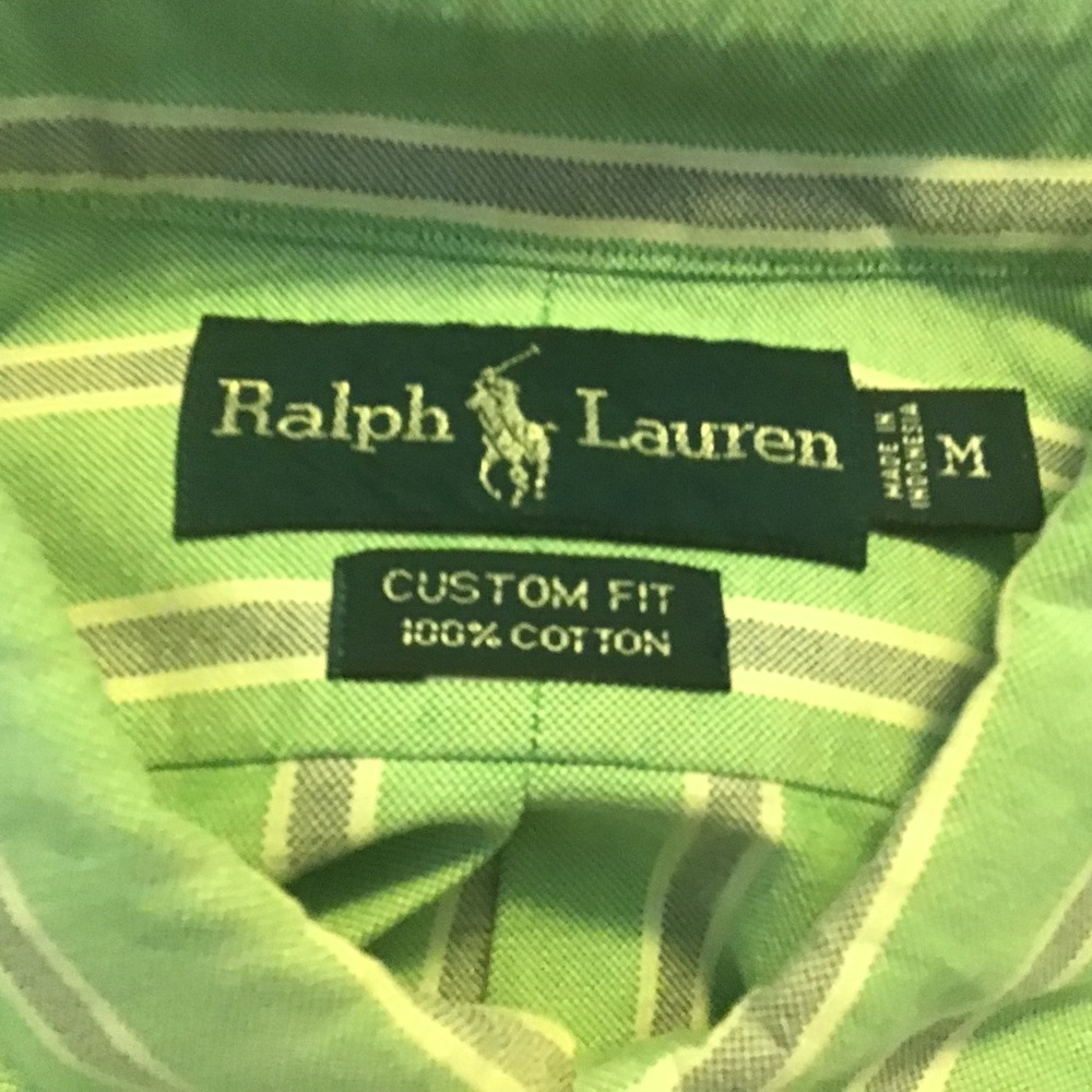5 men’s shirts, 4 Ralph Lauren, 1 Chaps, all in very good condition, medium - Picture 8 of 10